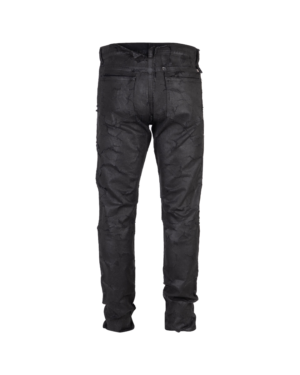 Givenchy black paint crackled jeans  thumbnail