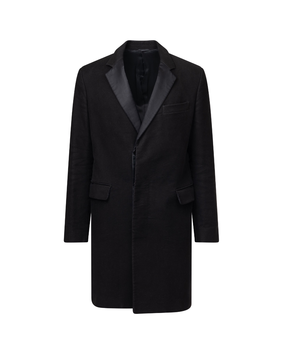 Helmut Lang moleskin chesterfield coat  thumbnail