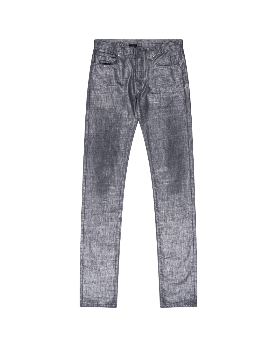 Dior Homme "These Grey Days" clawmark silver denim thumbnail