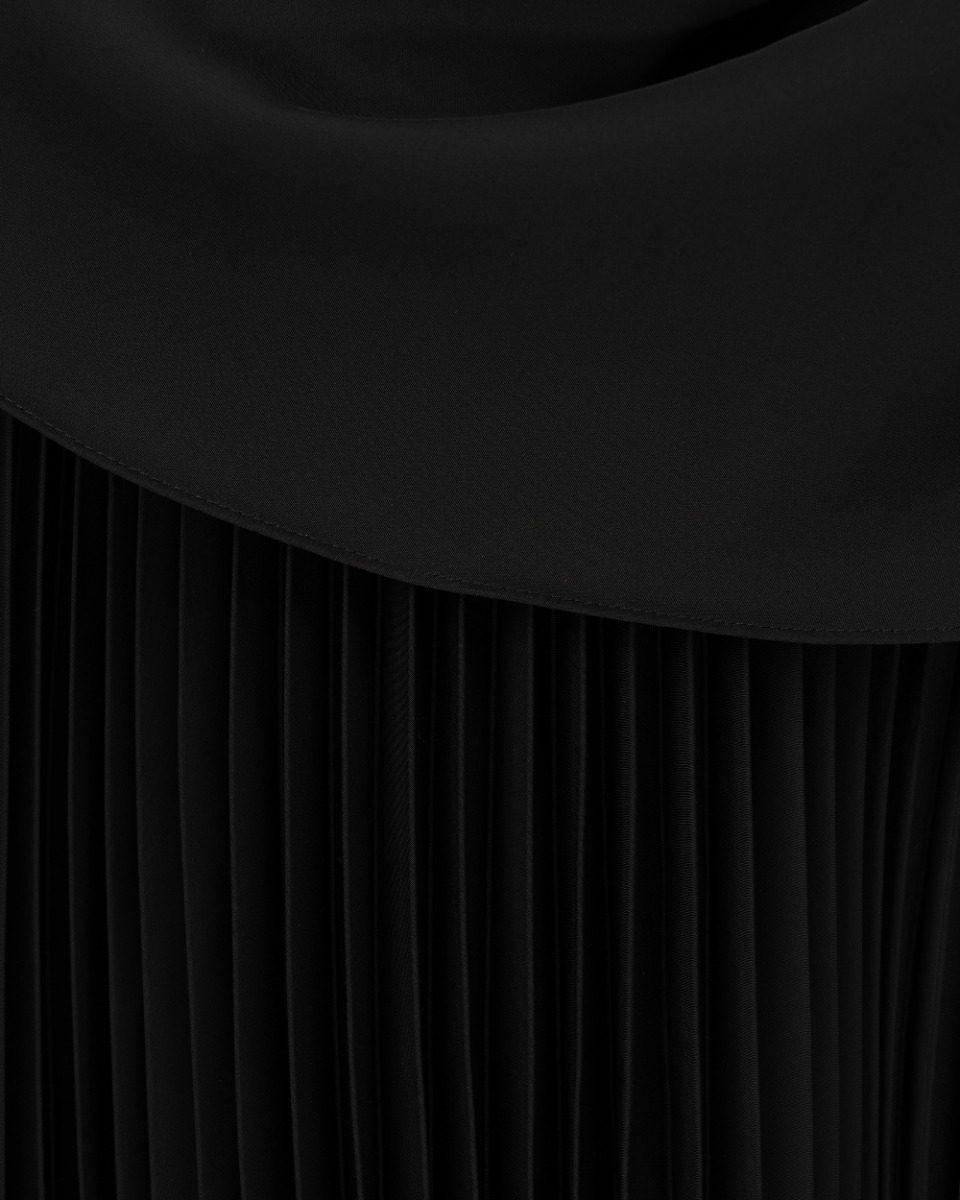 A.W.A.K.E MODE pleated draped twill midi skirt thumbnail