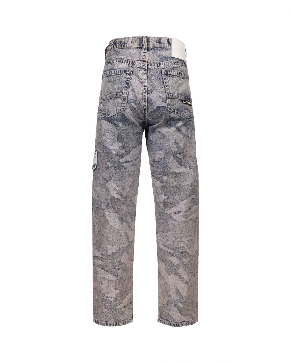 AAPE by A Bathing Ape purple dyed camo denim pants thumbnail