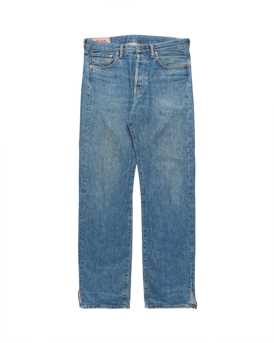 Acne Studios 1996 Dark Blue Thrash blue denim pants thumbnail