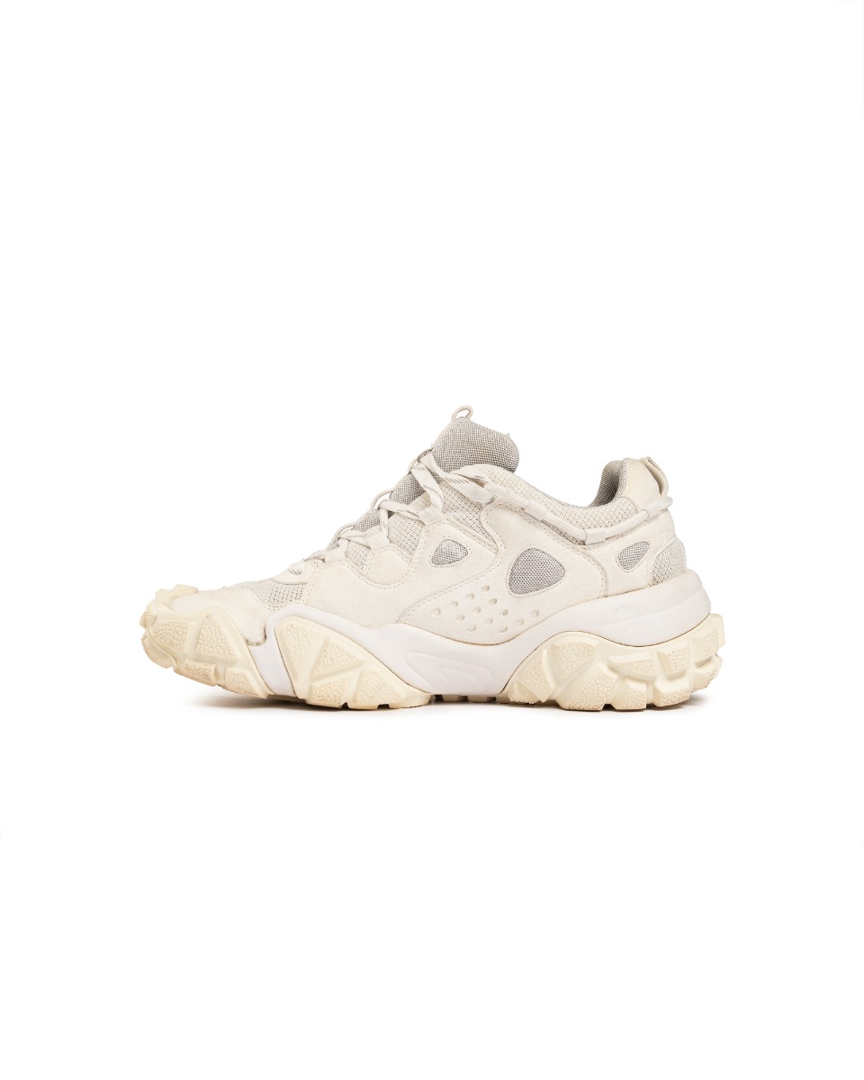 Acne Studios Boltzer faux suede white sneakers thumbnail