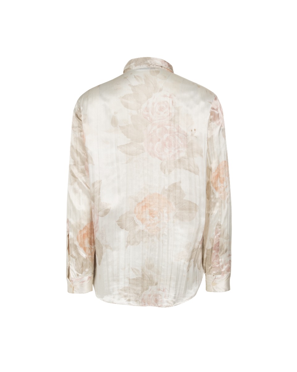 Acne Studios floral satin button-up shirt thumbnail