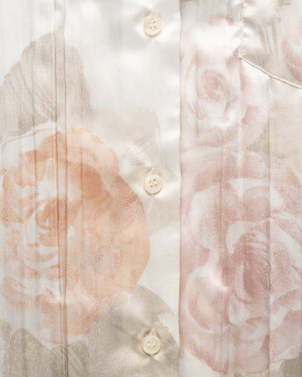 Acne Studios floral satin button-up shirt thumbnail