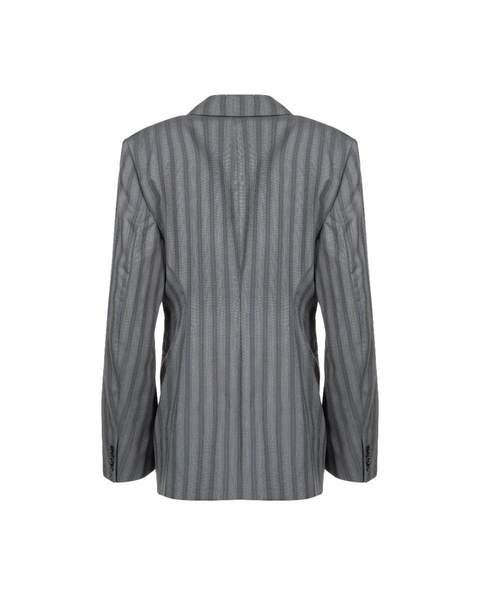 Acne Studios relaxed single-breasted grey blazer jacket thumbnail
