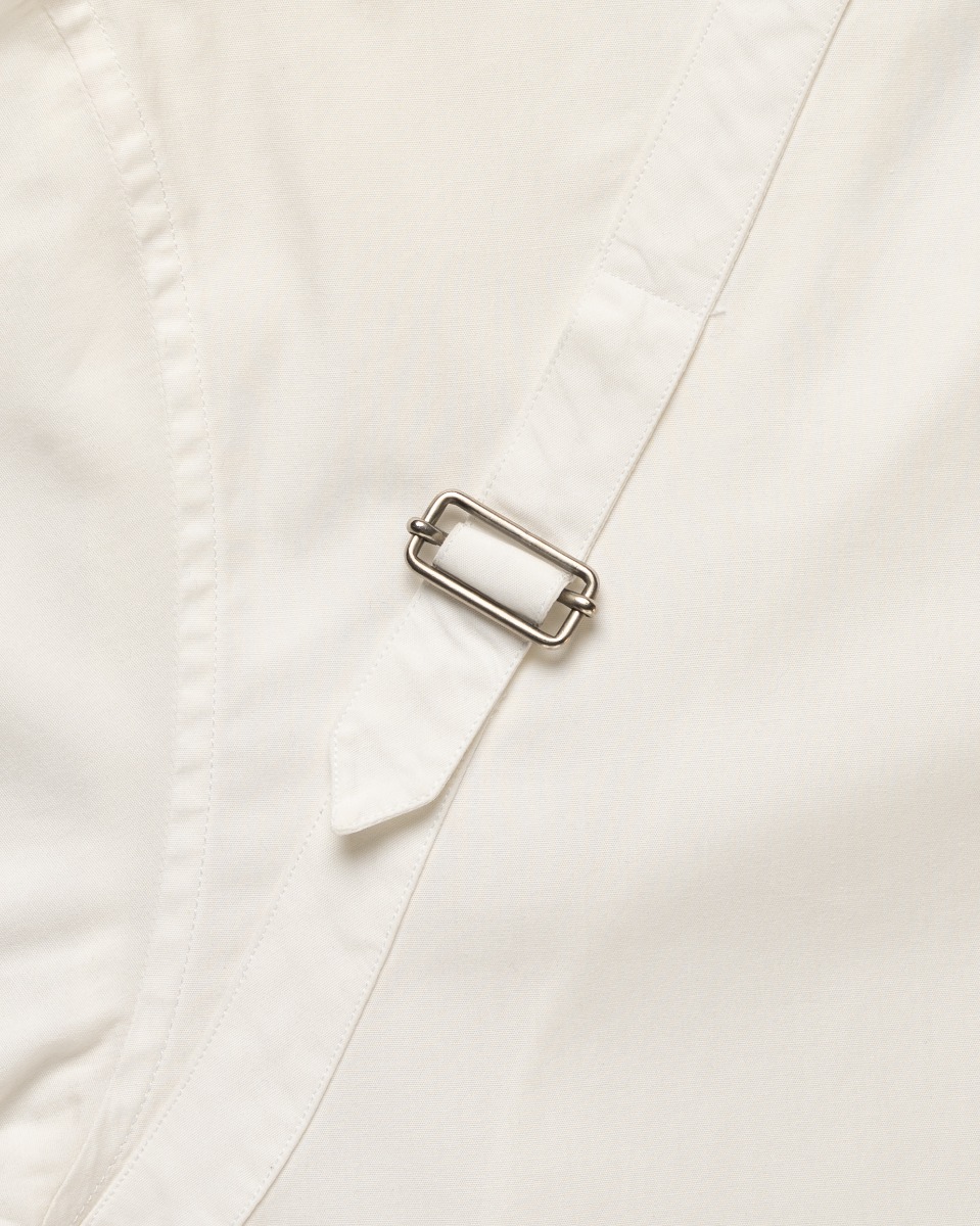 Alexander McQueen harness-buckled button-up white shirt thumbnail