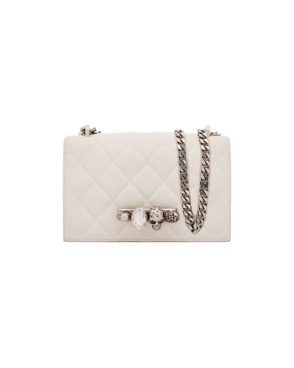 Alexander McQueen jewelled quilted leather bag thumbnail
