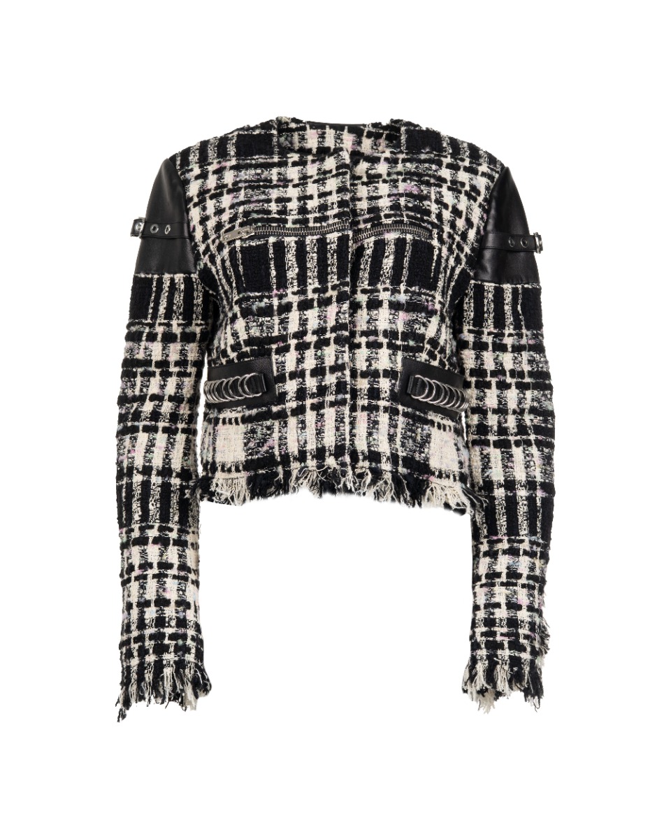 Alexander Wang Boucle tweeded cropped jacket thumbnail