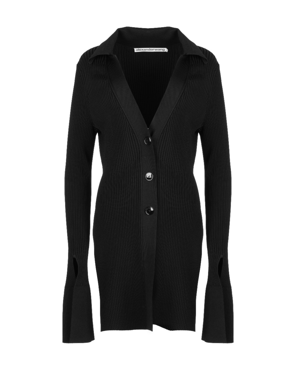 Alexander Wang Split Cuffs ribbed knitt cardigan sweater thumbnail