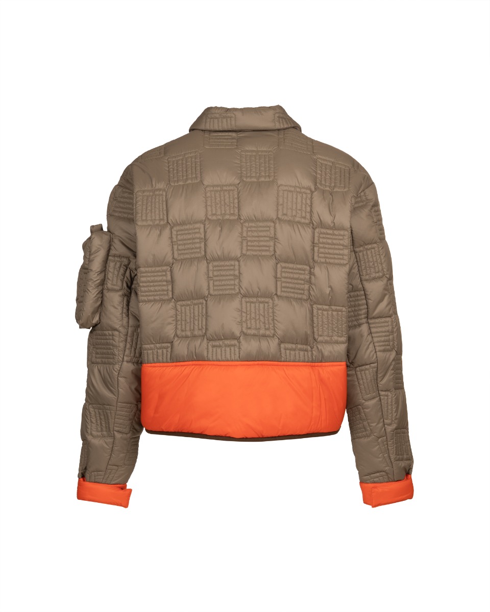 Ambush monogram quilted puffer jacket thumbnail
