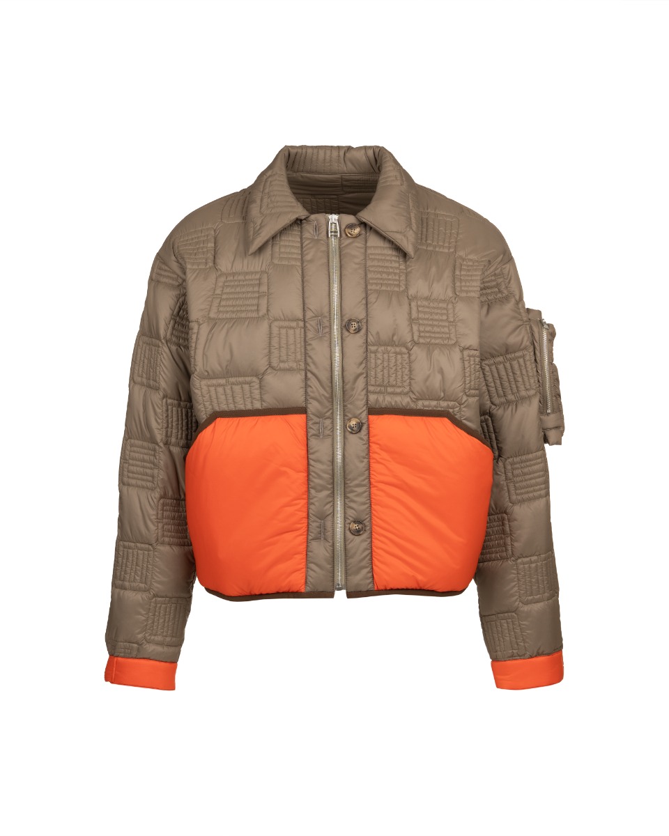 Ambush monogram quilted puffer jacket thumbnail