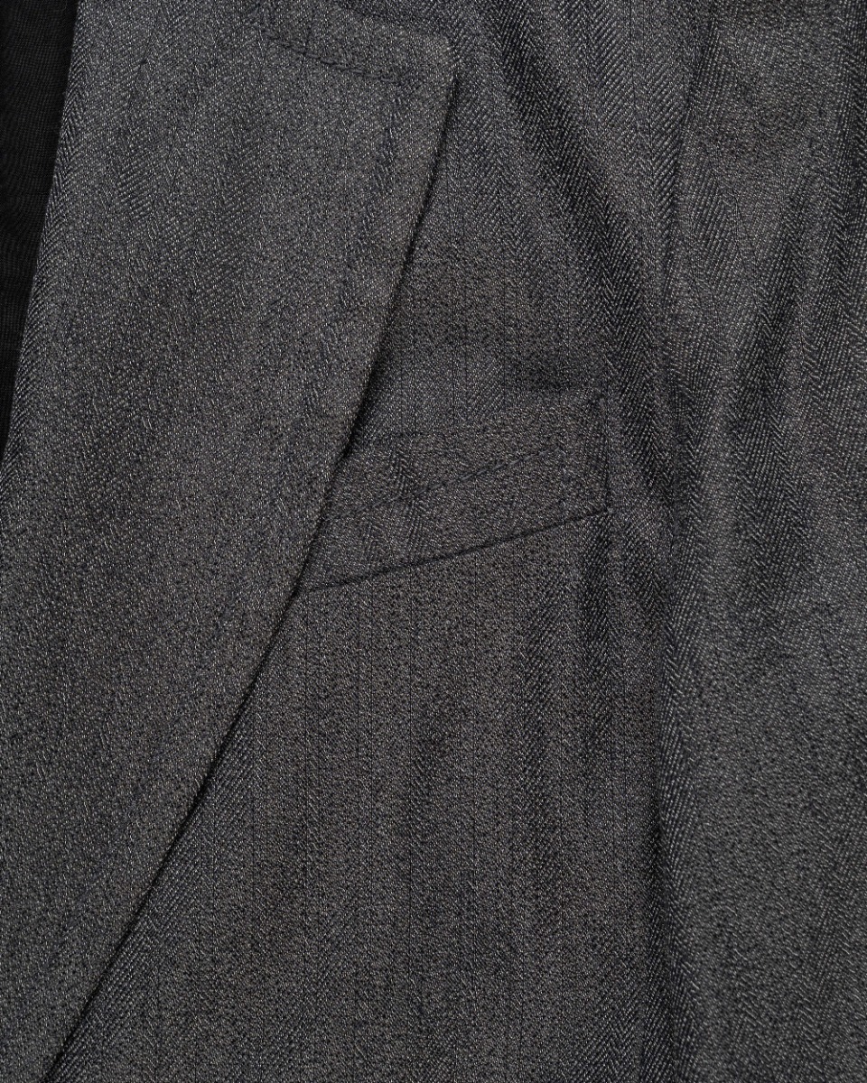 Ann Demeulemeester laced grey elongated blazer jacket thumbnail