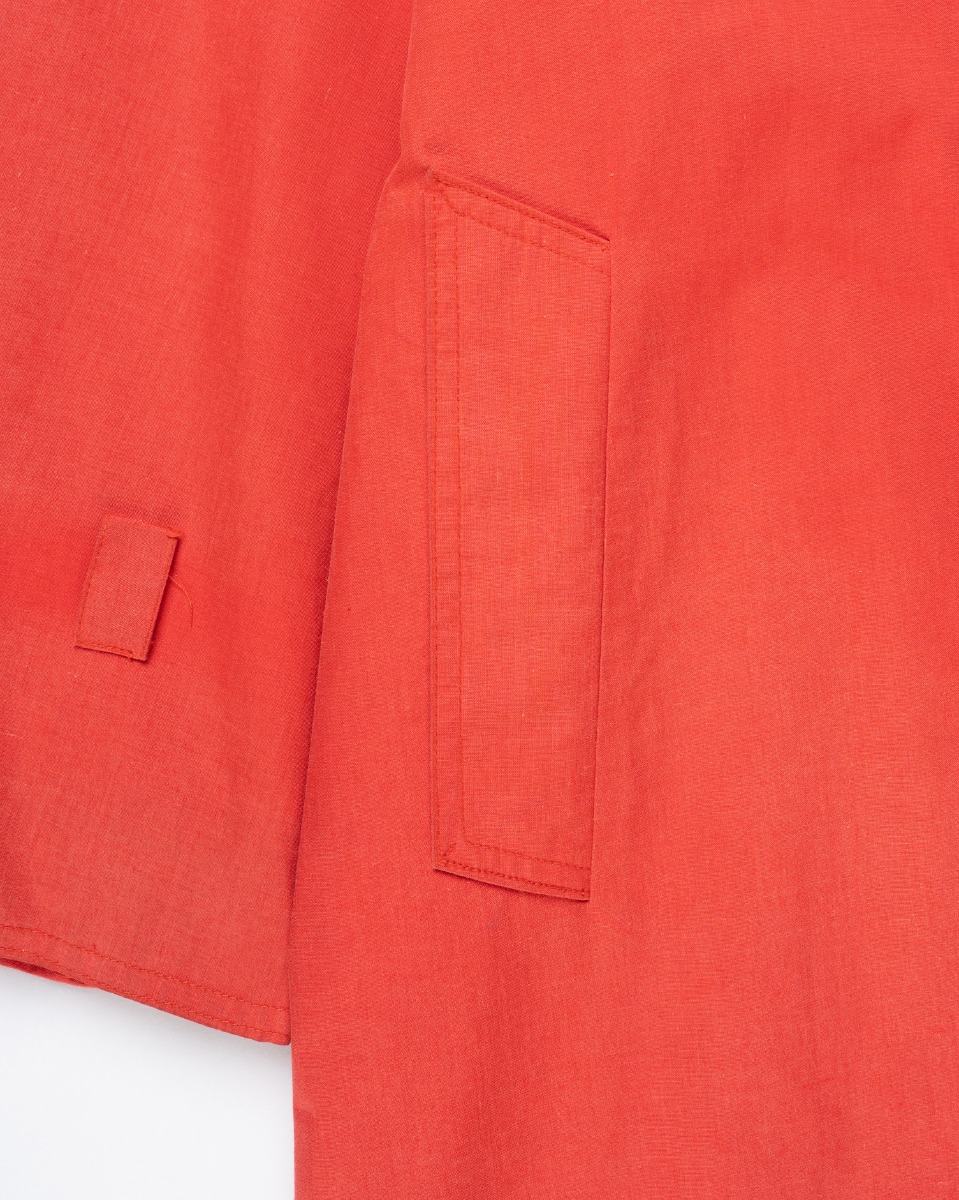 Balenciaga 1980s double-breasted red trench coat thumbnail