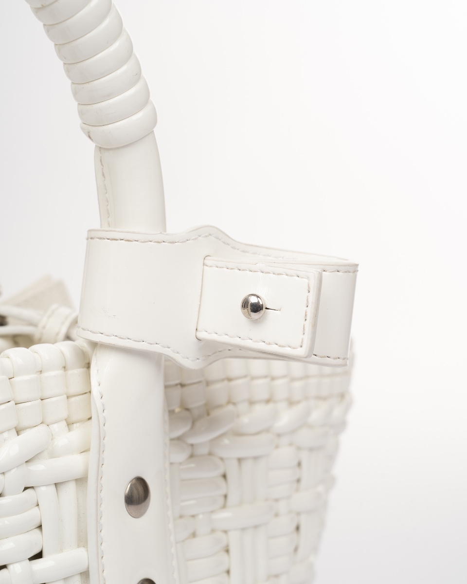 Balenciaga Bistro woven basket tote bag thumbnail