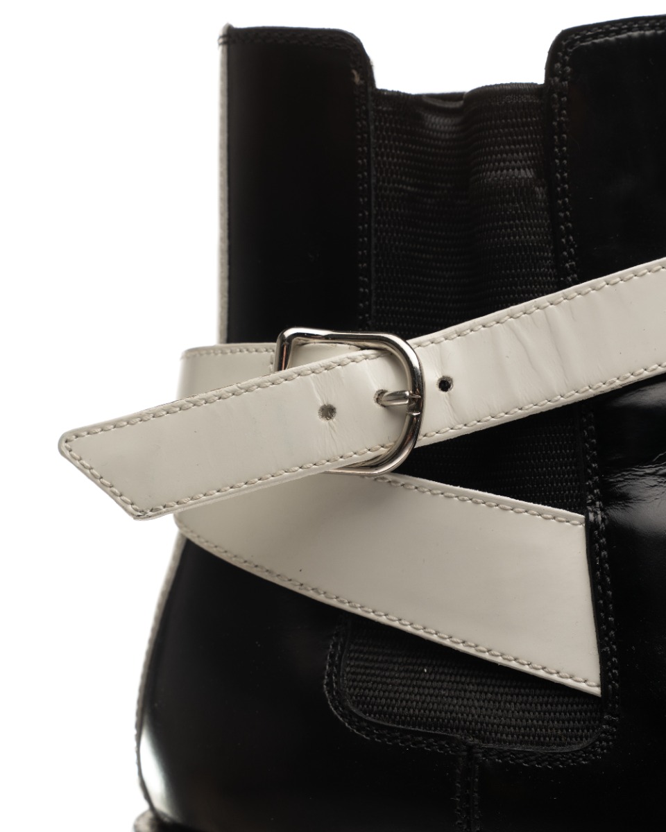 Balenciaga Twins Chelsea glazed calfskin ankle boots thumbnail