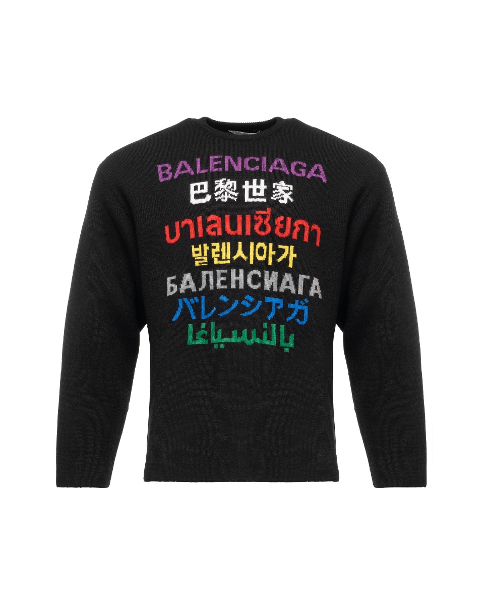 Balenciaga seven languages logo sweater  thumbnail