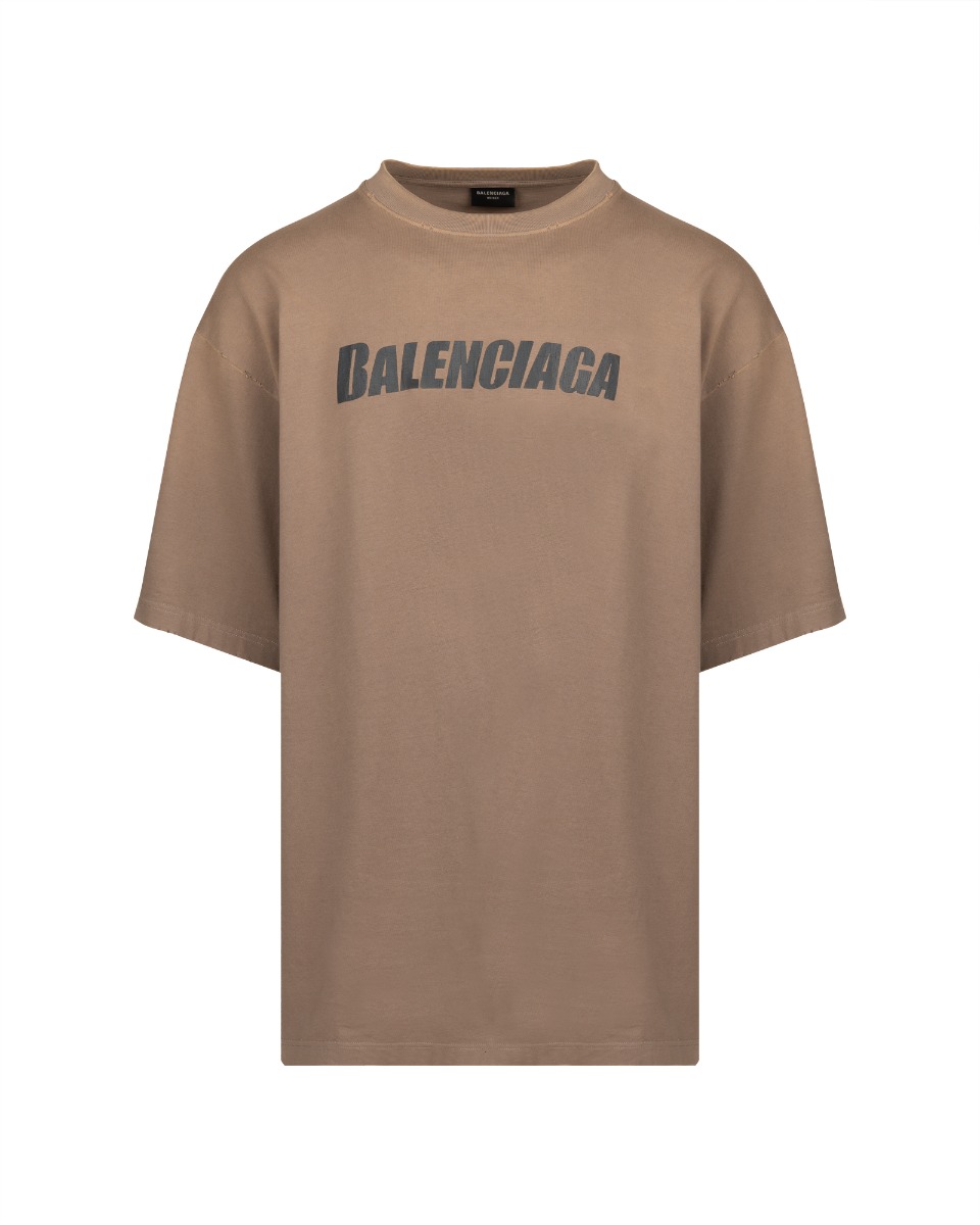 Balenciaga Unisex Caps Flatground logo distressed t-shirt thumbnail