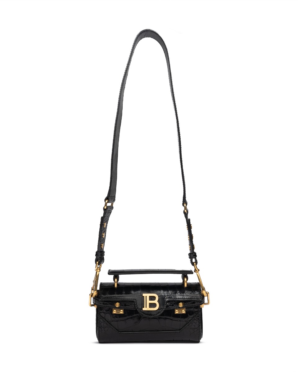 Balmain B-Buzz 19 crocodile-embossed shoulder bag thumbnail