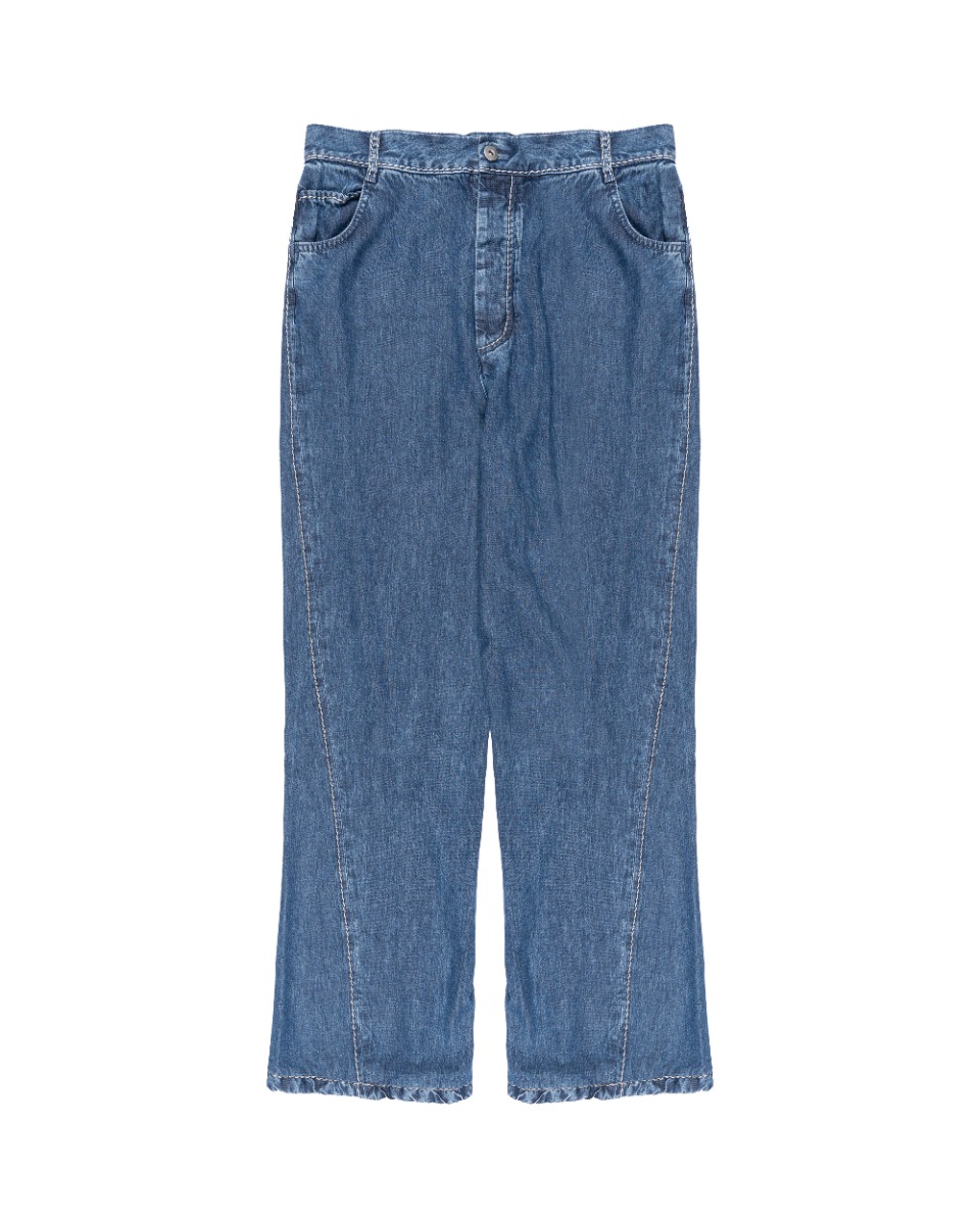 Bottega Veneta contrast-stitching fluid denim pants thumbnail