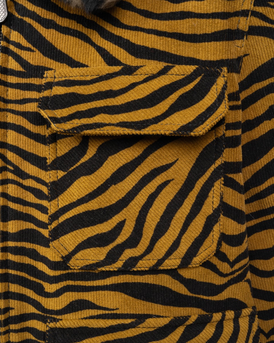 Bottega Veneta lamb shearing zebra pattern jacket thumbnail