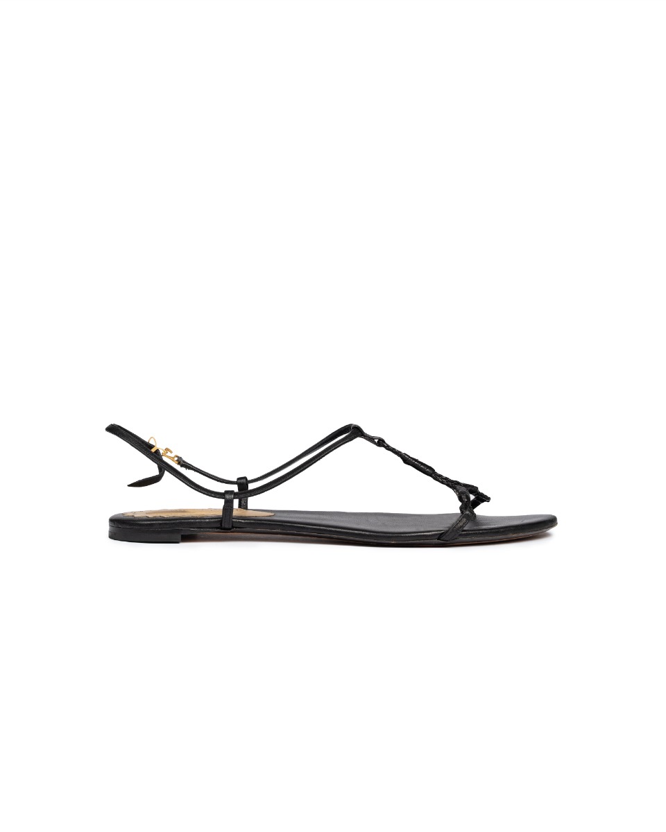 Bottega Veneta leather laced sandals thumbnail