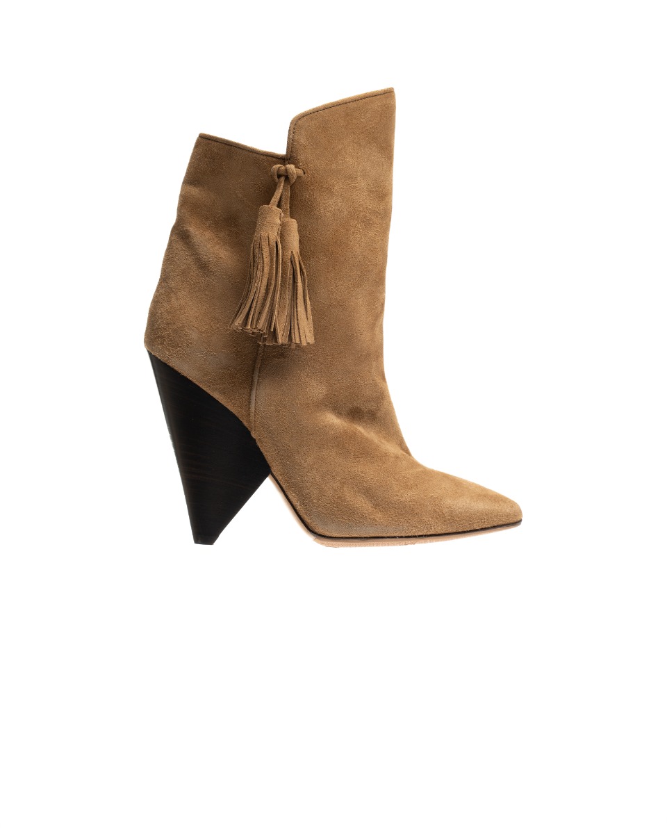 Isabel Marant Dalby fringe suede ankle boots thumbnail