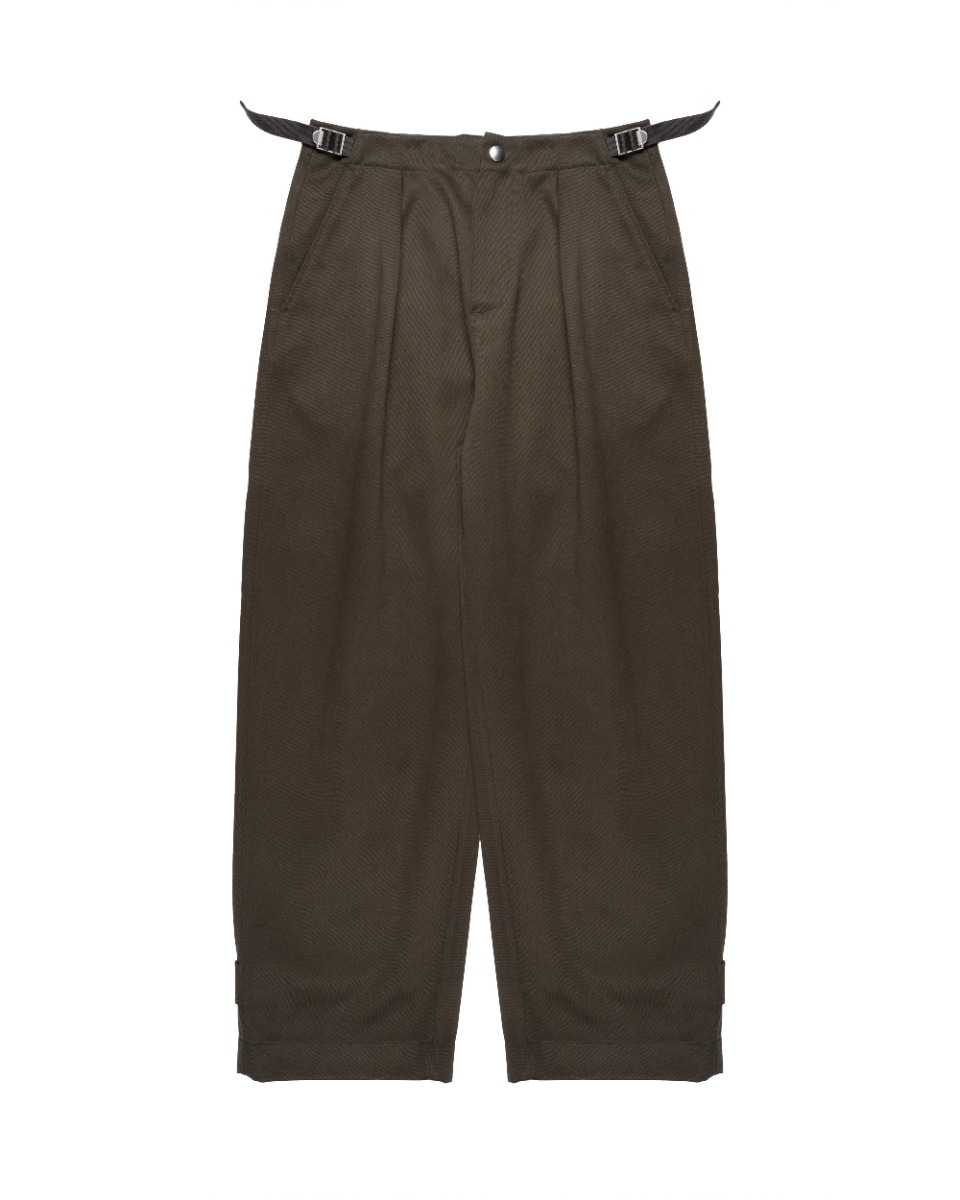 Burberry Prorsum brown snap-button casual pants thumbnail