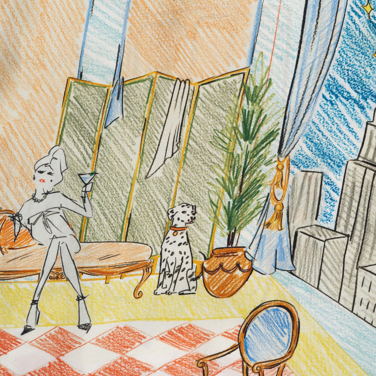 Casablanca "L'Appartement De Reve" Cuban collar button-up silk shirt thumbnail