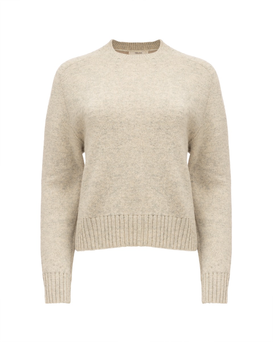 Celine beige cashmere raglan sweater thumbnail