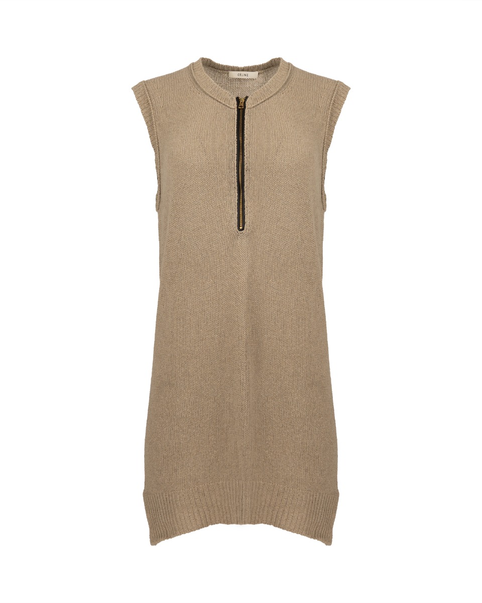 Celine knitted quater zip sweater thumbnail