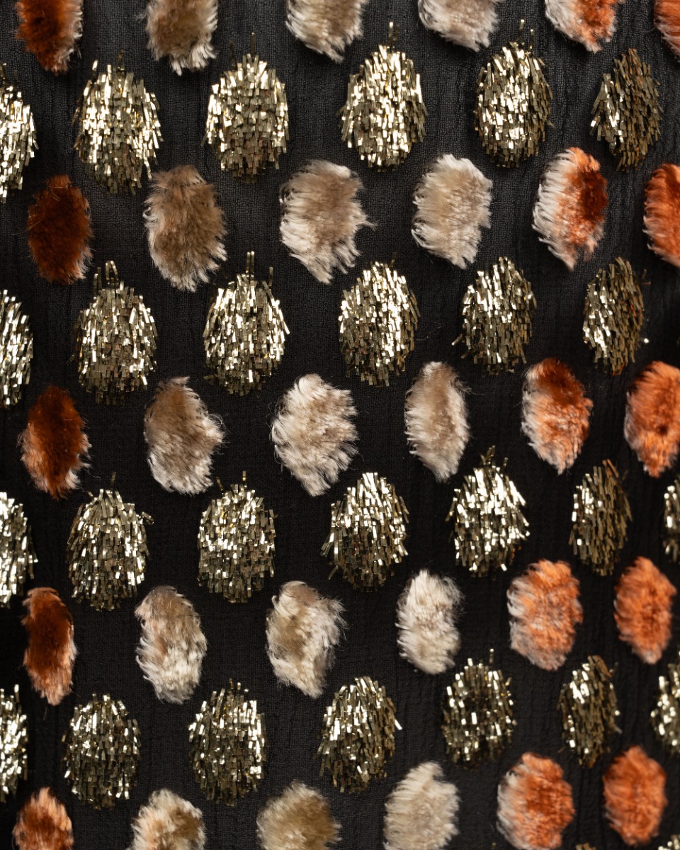 Celine sheer silk polka dot tinsel dress thumbnail