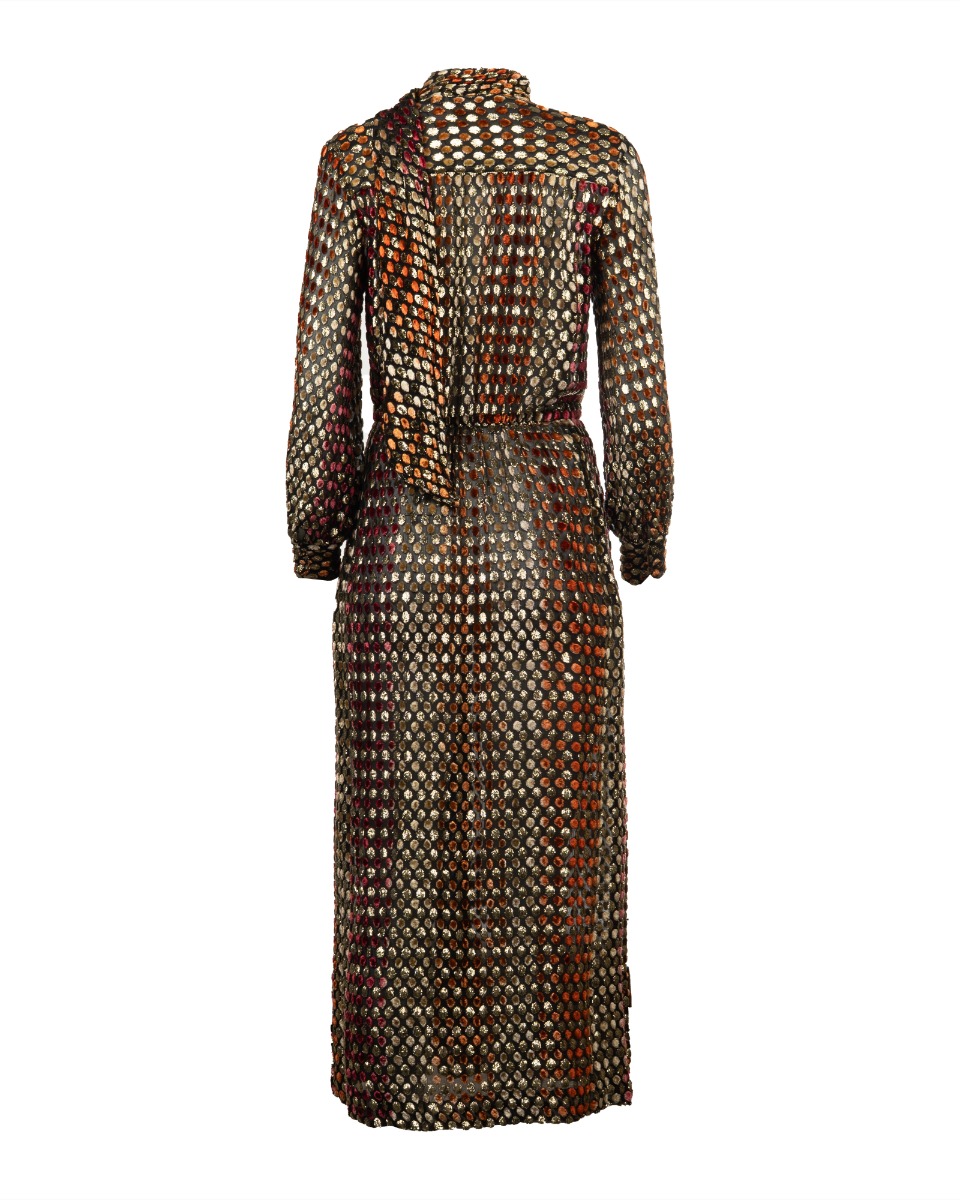 Celine sheer silk polka dot tinsel dress thumbnail