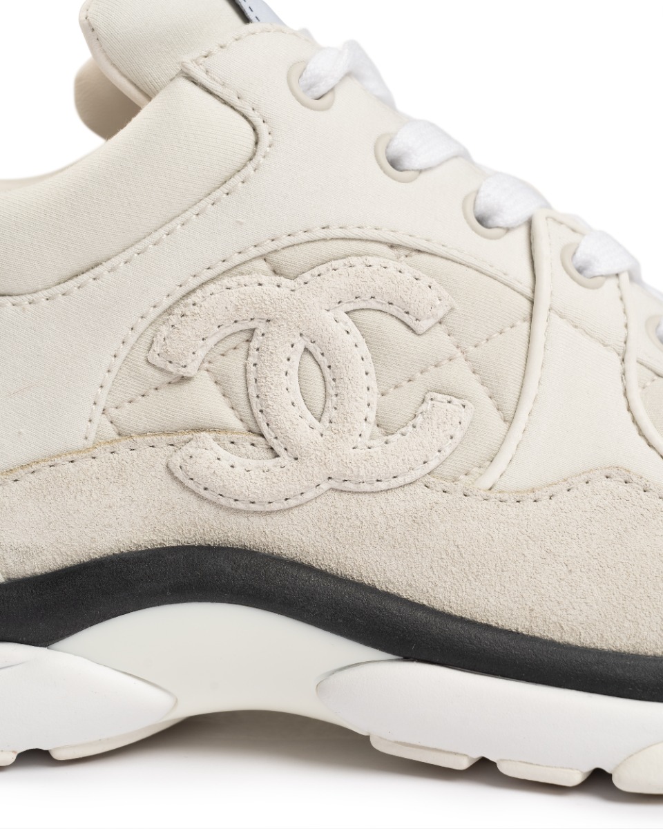 Chanel "CC" logo suede runner sneakers thumbnail