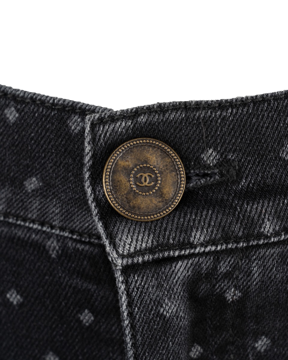 Chanel "CC" polka dot monogram slim jeans thumbnail