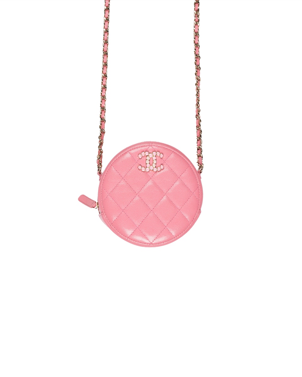 Chanel Caviar Gripoix "CC" round clutch bag thumbnail