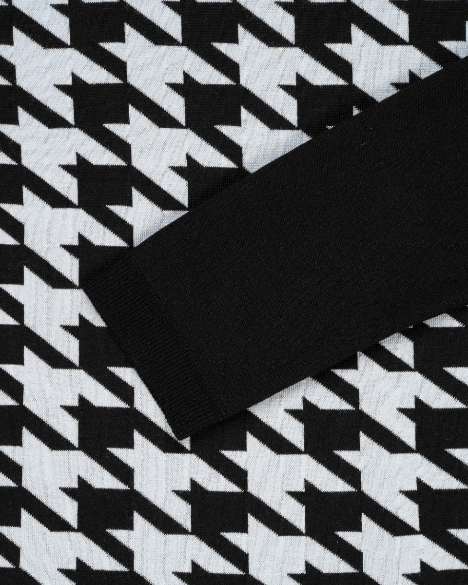 Christian Dior houndstooth-panelled laine crewneck sweater thumbnail