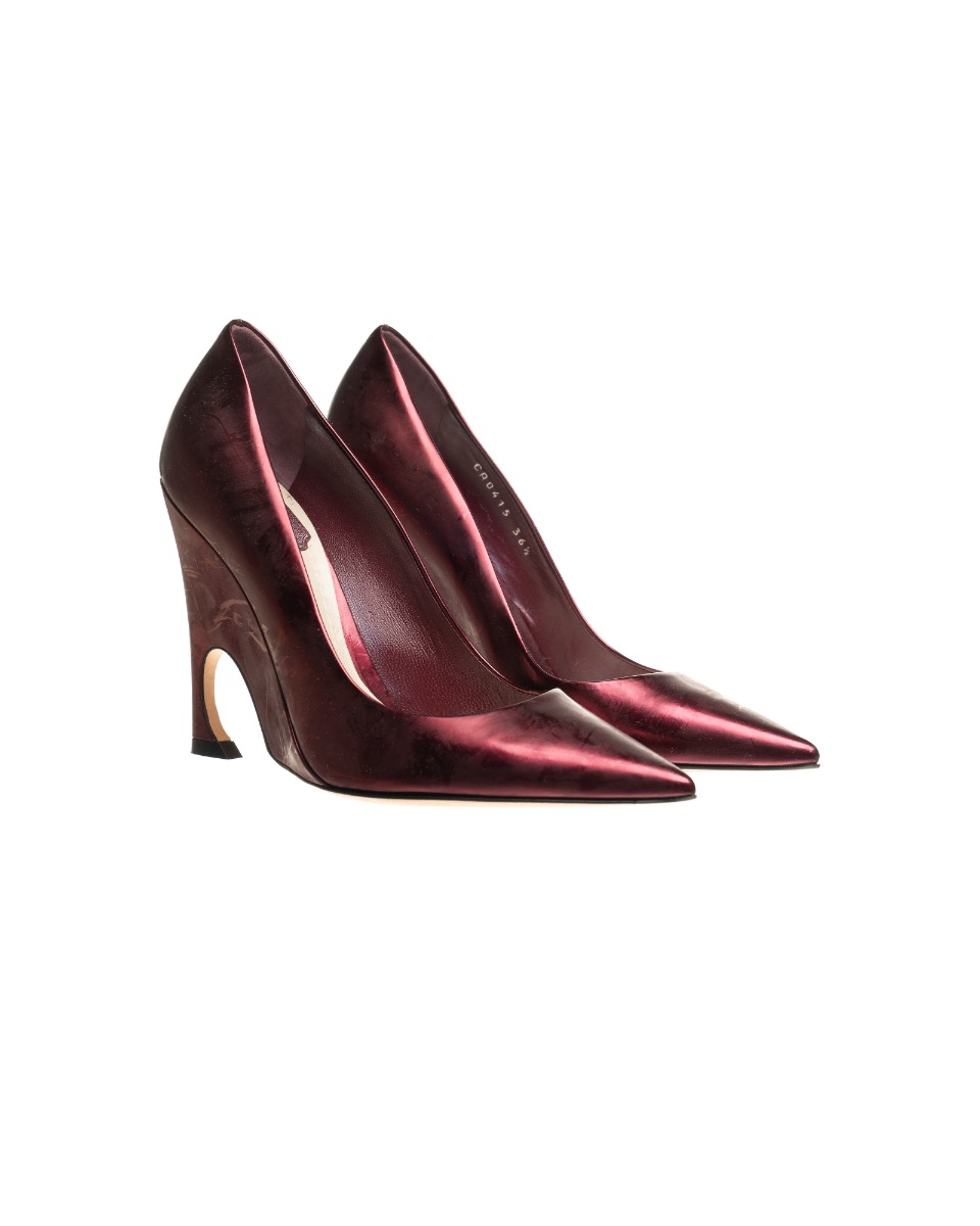 Christian Dior metallic red heels thumbnail