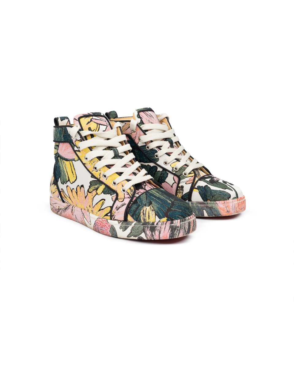 Christian Louboutin Fun Louis Floral canvas sneakers thumbnail