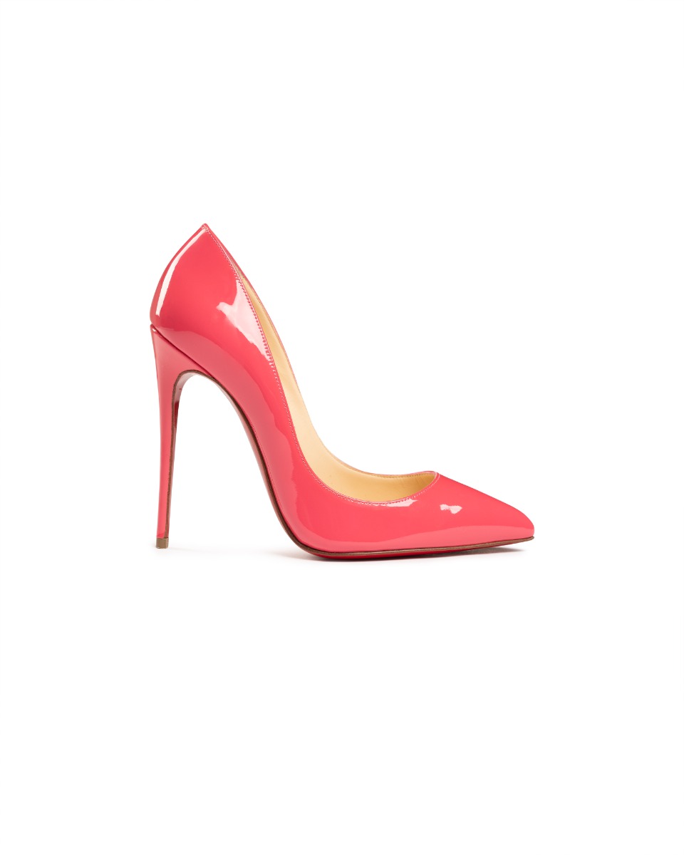 Christian Louboutin Pigalle 120 patent leather hot pink heels thumbnail