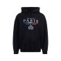 Balenciaga Paris 40 Rue De Sevres embroidered black hoodie