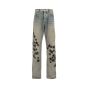 Amiri Indigo leather star denim pants