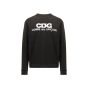 COMME des GARÇONS CDG logo washed black crewneck sweatshirt