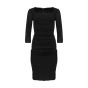 Dolce&Gabbana black draped long sleeve dress