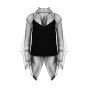 Dries Van Noten sheer double layered noir top