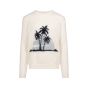 Saint Laurent Palm Tree cream white sweater