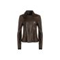 Gucci leather biker mud-brown jacket