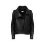 Helmut Lang high collar lamb leather biker jacket