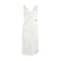 Helmut Lang Sash Ivory white double satin dress