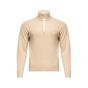 Loro Piana beige quarter-zip sweater